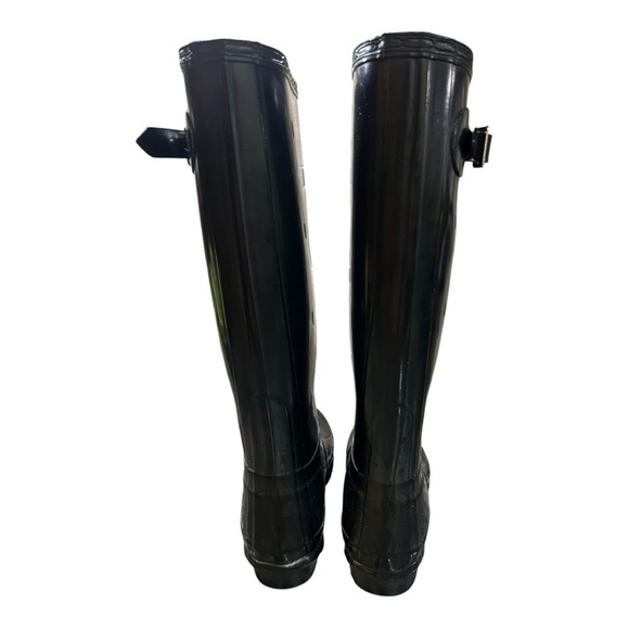 Hunter Classic Glossy Black Waterproof Boots size 6 - Picture 2 of 10
